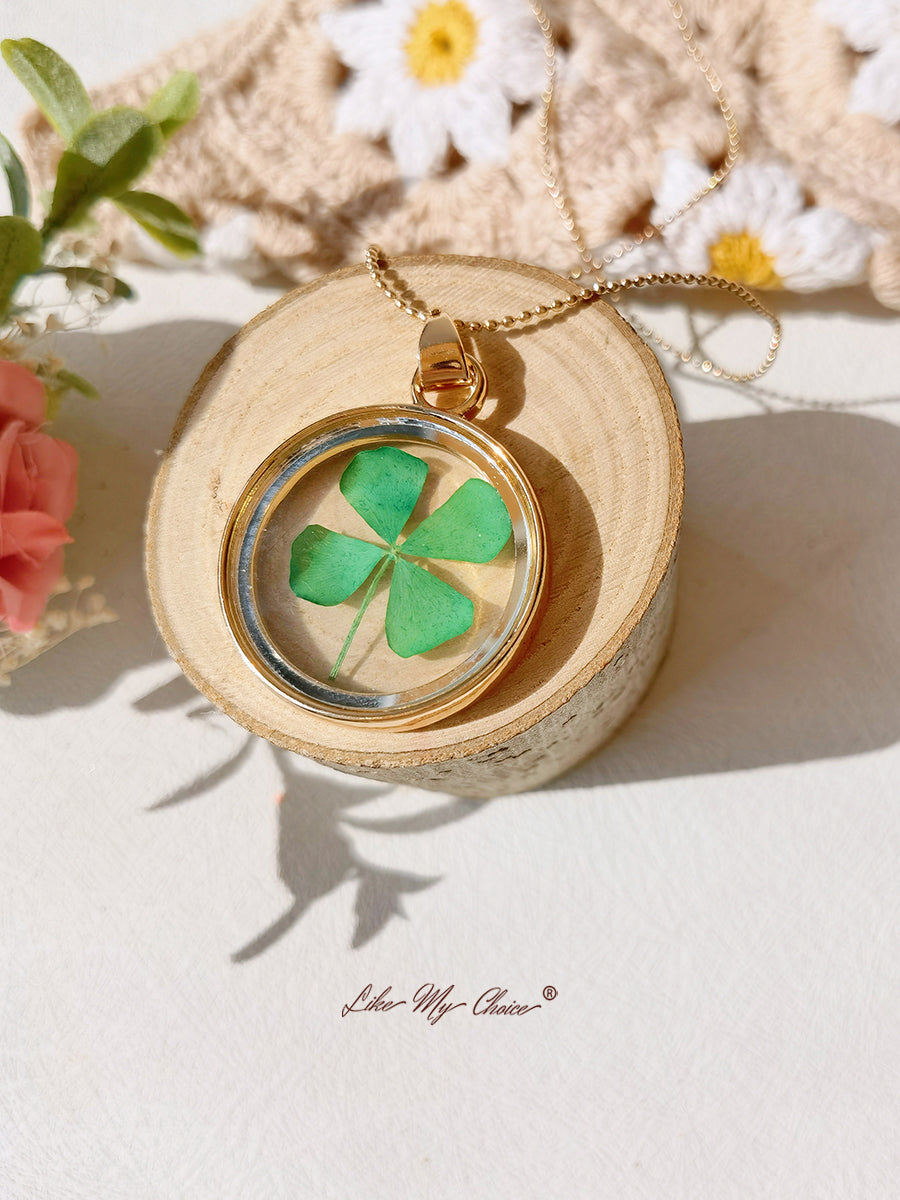 Four Leaf Clover Amulet Necklace