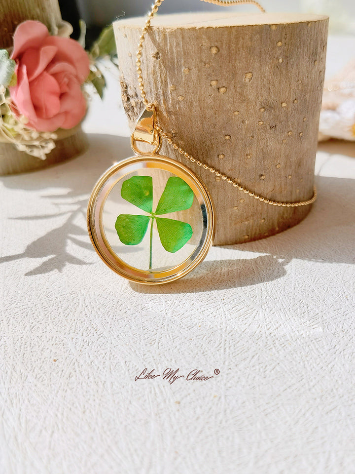 Four Leaf Clover Amulet Necklace