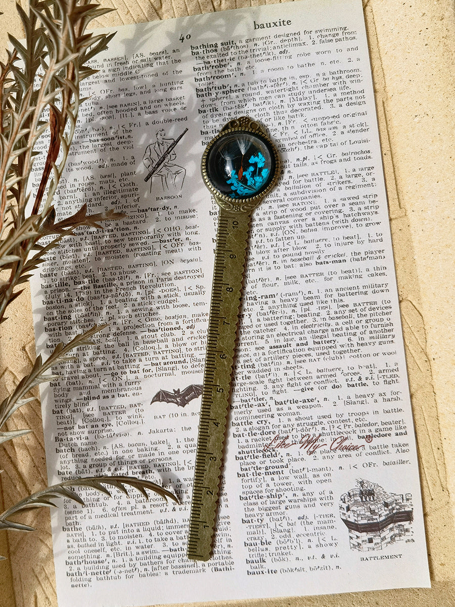 Gypsophila Dandelion Bronze Bookmark