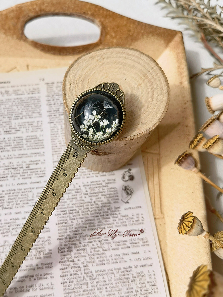 Gypsophila Dandelion brązowa zakładka do książki