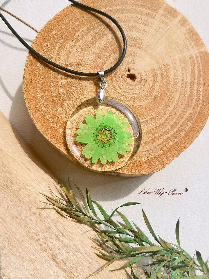 Collier pendentif fleur hippie