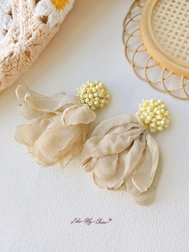Vacation-Inspired Petal Earrings Chic Personalized