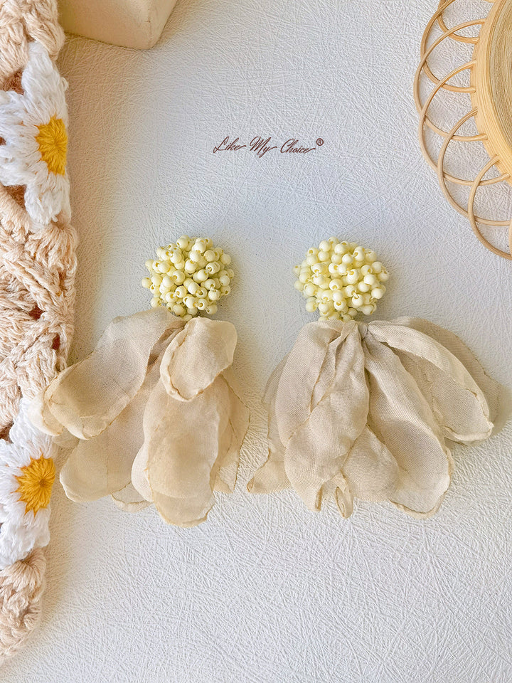 Vacation-Inspired Petal Earrings Chic Personalized