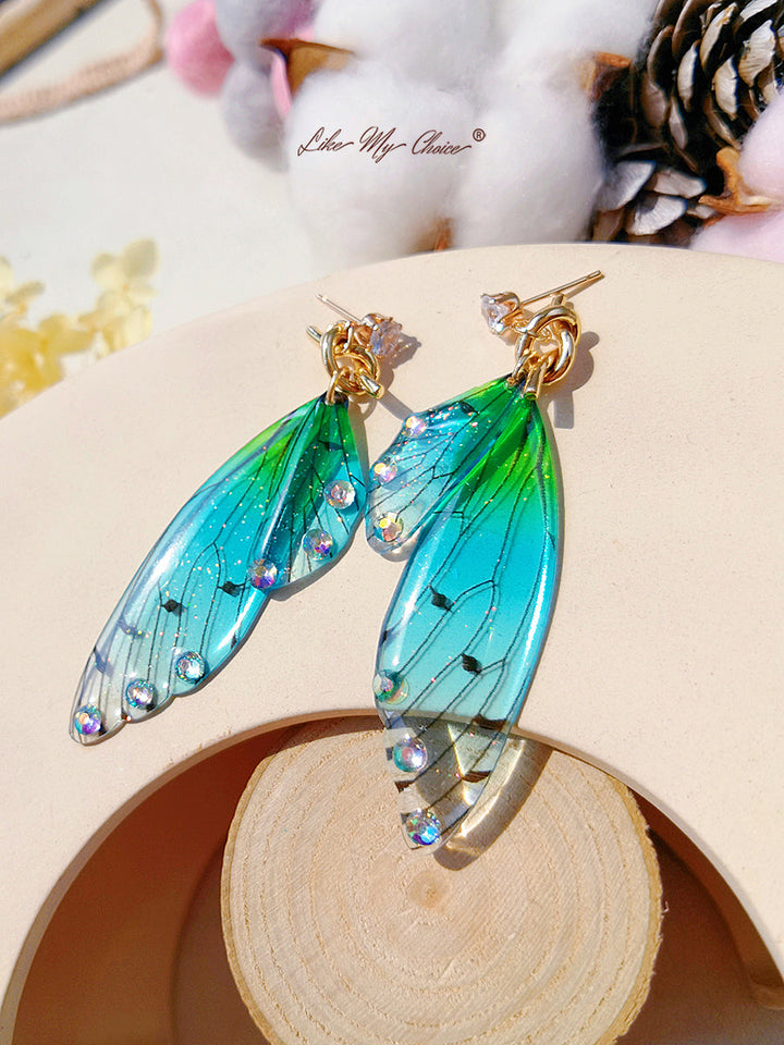 Butterfly Wing epäsymmetrinen korvakoru Crystal Diamond korvakoru