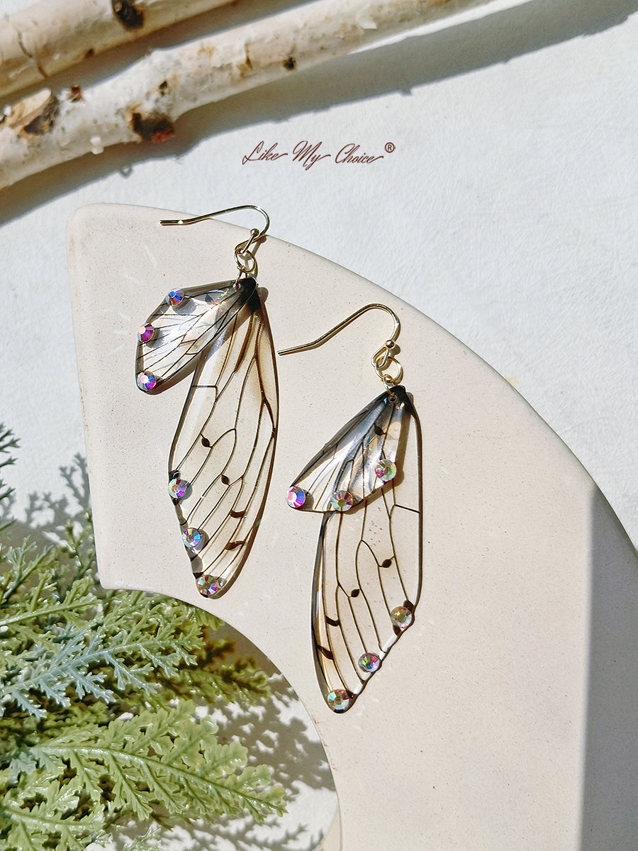 Butterfly Wing Håndlavet Crystal Diamond ørering