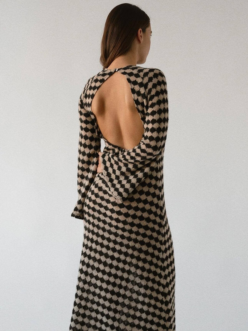 Geometric Print Knitted Dress