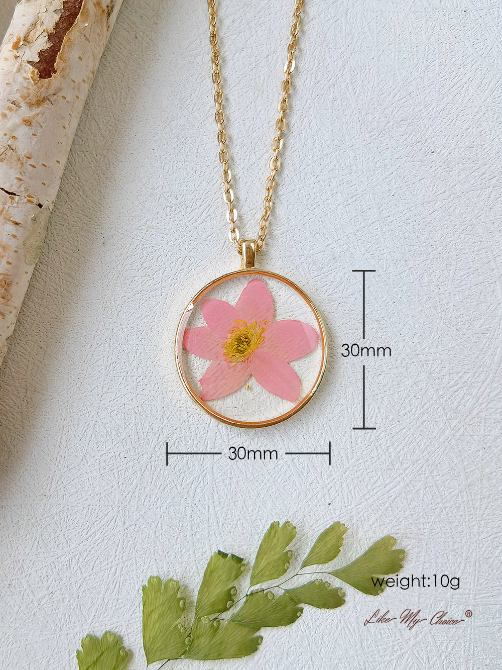 Forget-Me-Not Handmade Pressed Flower Necklace