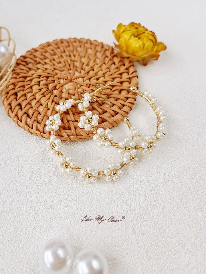 Whimsical Pearl Muses: cercei cu perle înnorate de inspirație boho