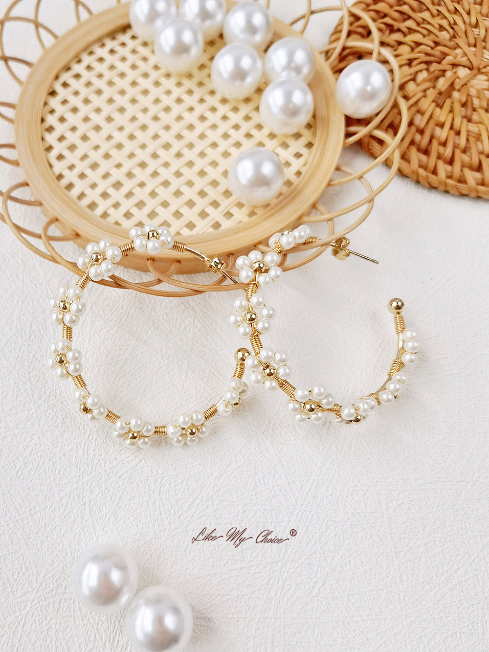 异想天开的珍珠缪斯：波西米亚风格的云朵珍珠耳环