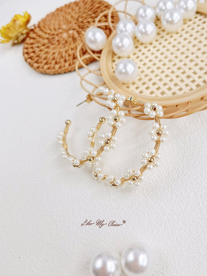 Whimsical Pearl Muses: Cloudy Pearl Earrings εμπνευσμένα από το Boho