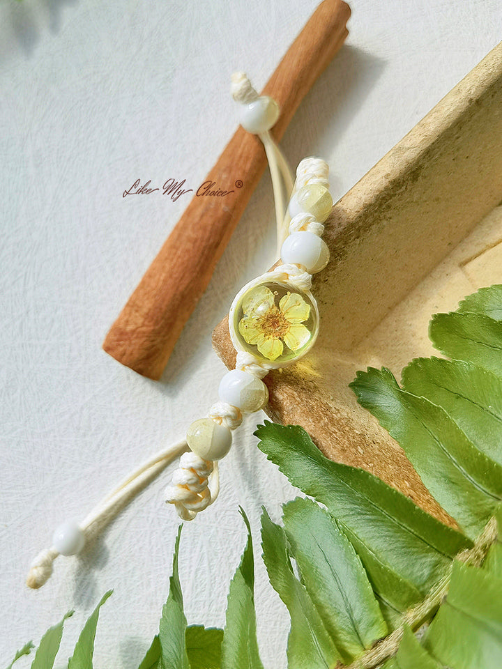 Ceramiczna pleciona bransoletka z kamienia kwiatu wiśni