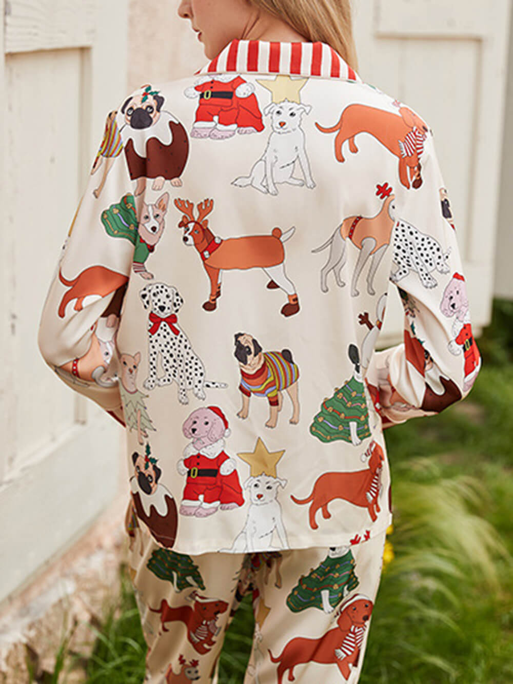 Χριστουγεννιάτικο Σετ πιτζάμες με στάμπα σκύλου