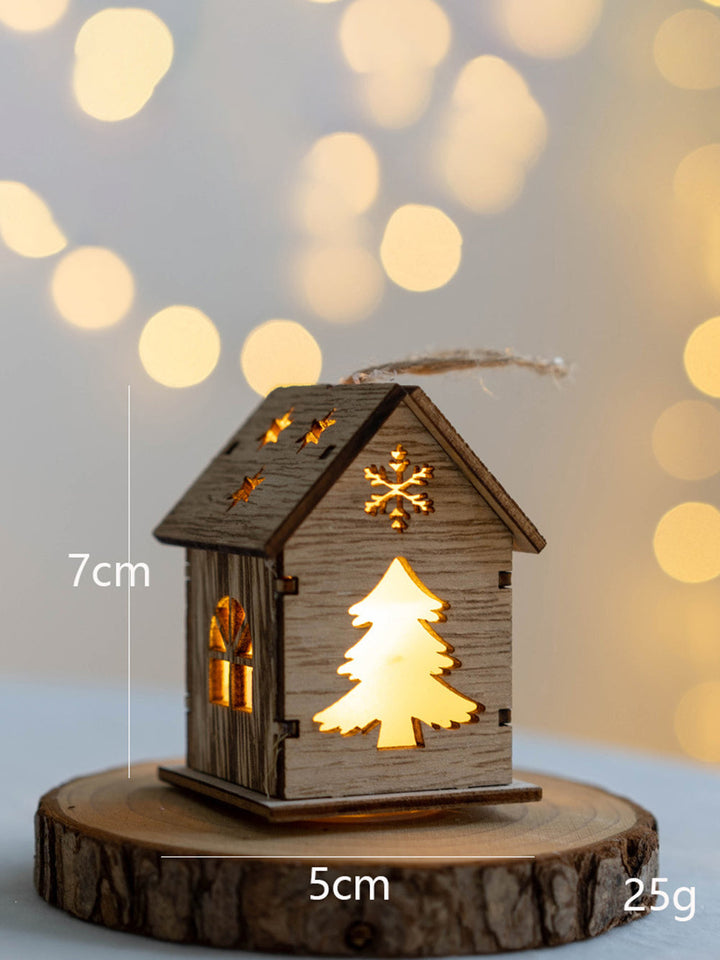 شجرة عيد الميلاد ديكورات البيت الخشبي
