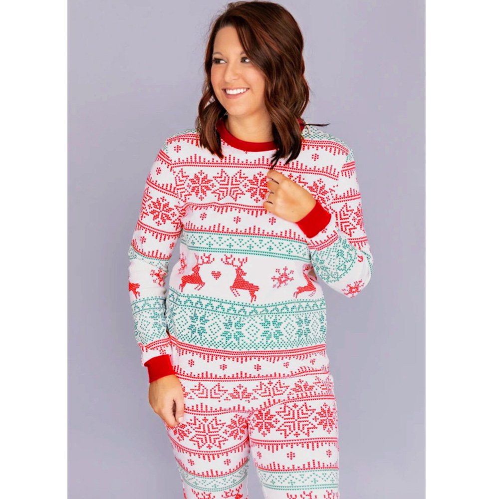 Vánoční jelen Snowflake Family Matching Pyžama Set