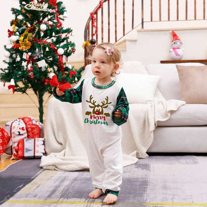 God jul Grønn pledd og svart pyjamassett
