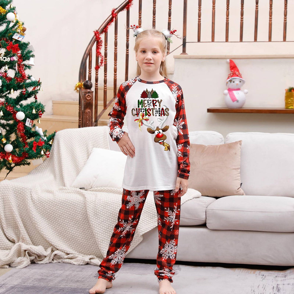 Set pigiama familiare coordinato con Babbo Natale e albero di Buon Natale
