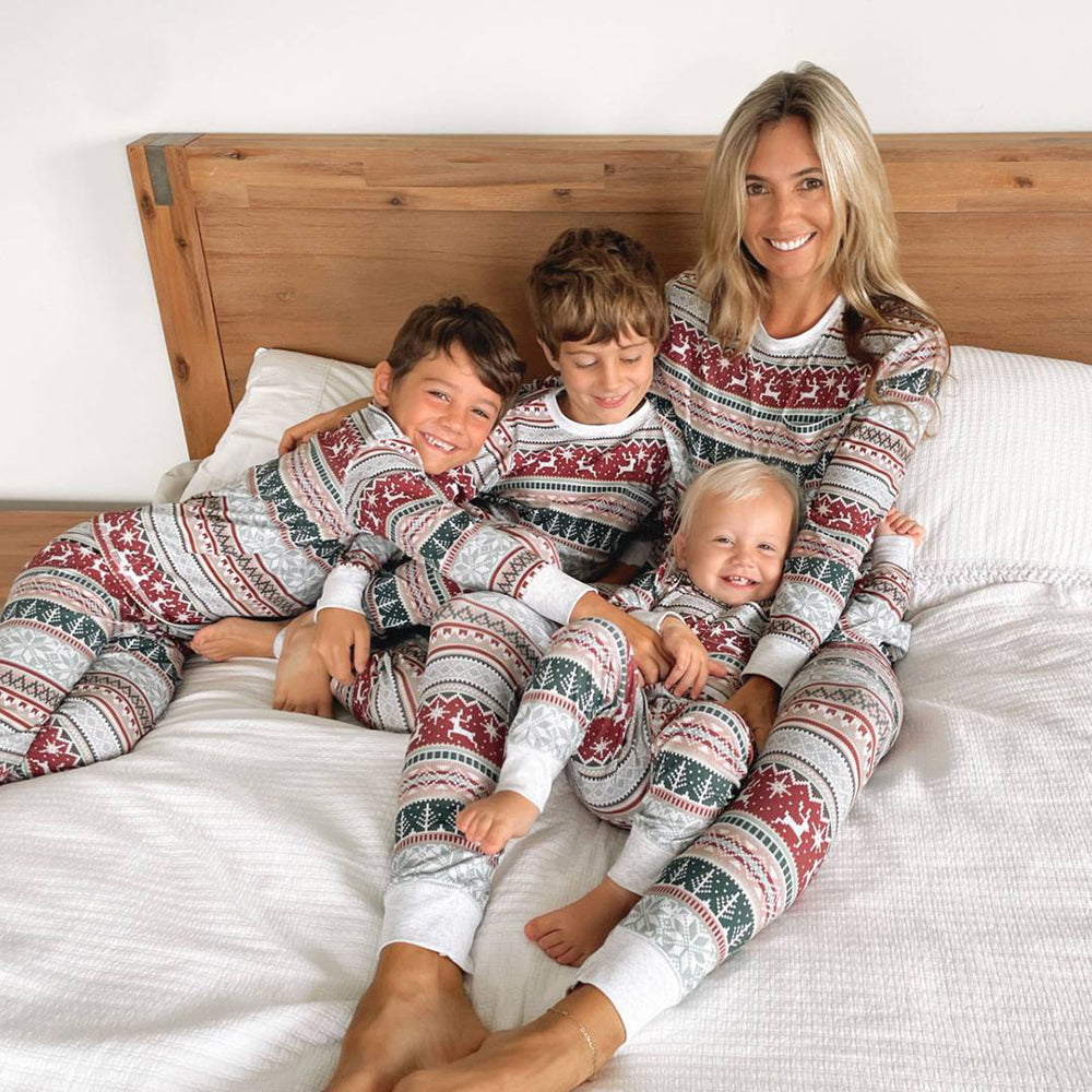 Merry Christmas Family Matching Pajamas Set Grey Christmas Pajamas