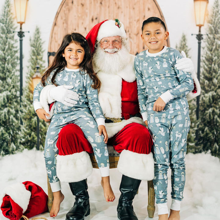 Christmas Jesus familiematchende pyjamassæt (med kæledyrs hundetøj)