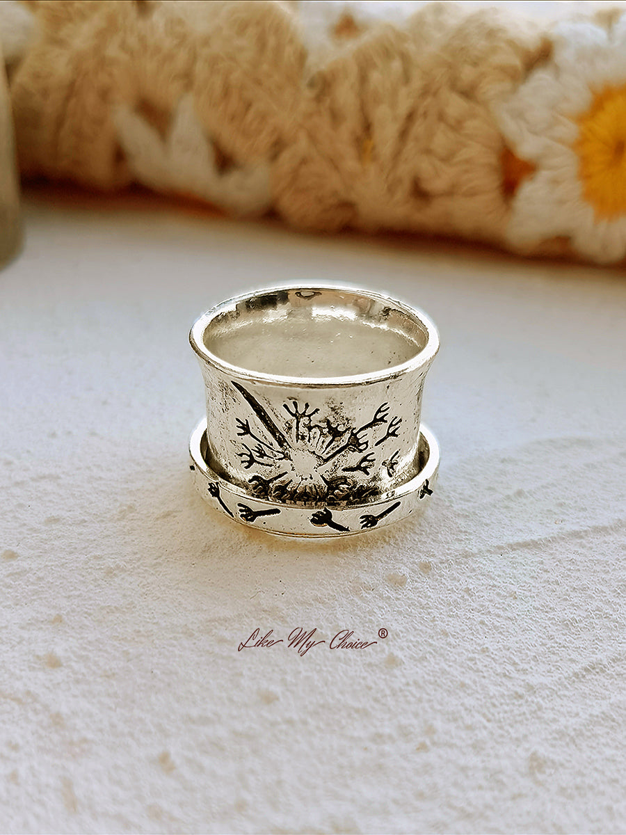Vintage Paardebloem Ring