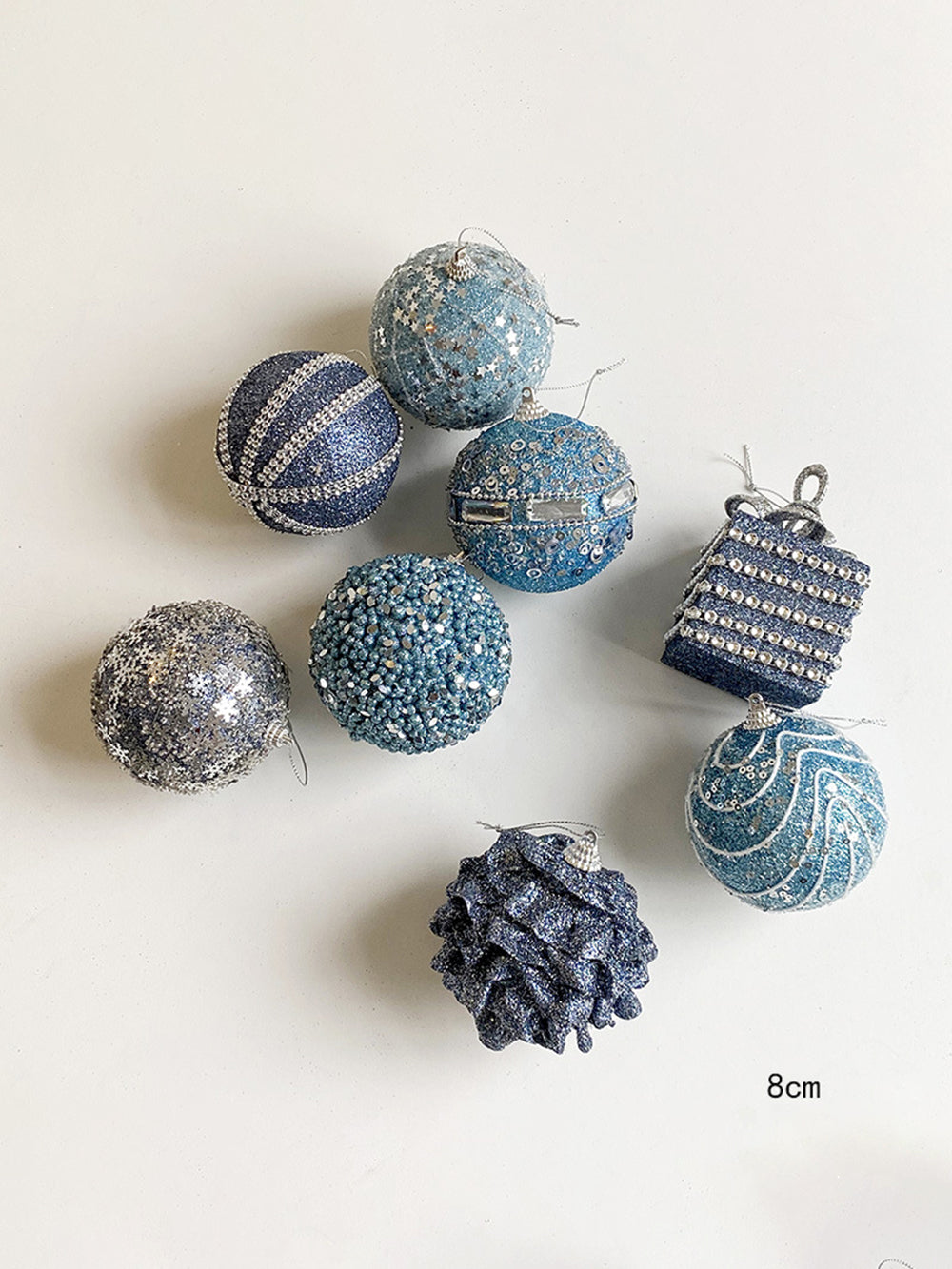 8 peças bola de natal bola pintada decoração de janela de árvore de natal