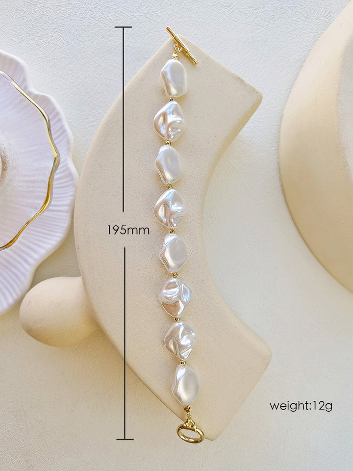Lrregular Pearl T-Buckle Bracelet