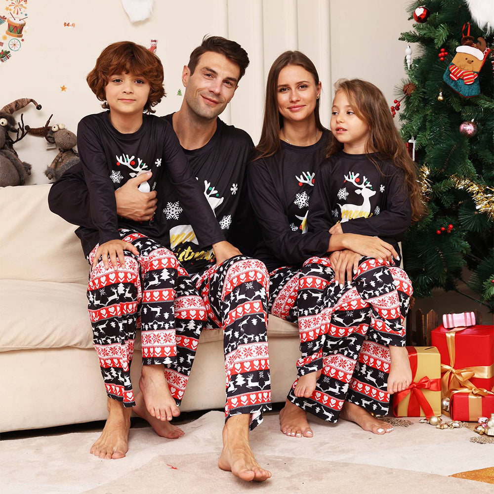 Vánoční rodinná sada pyžama Black Deer