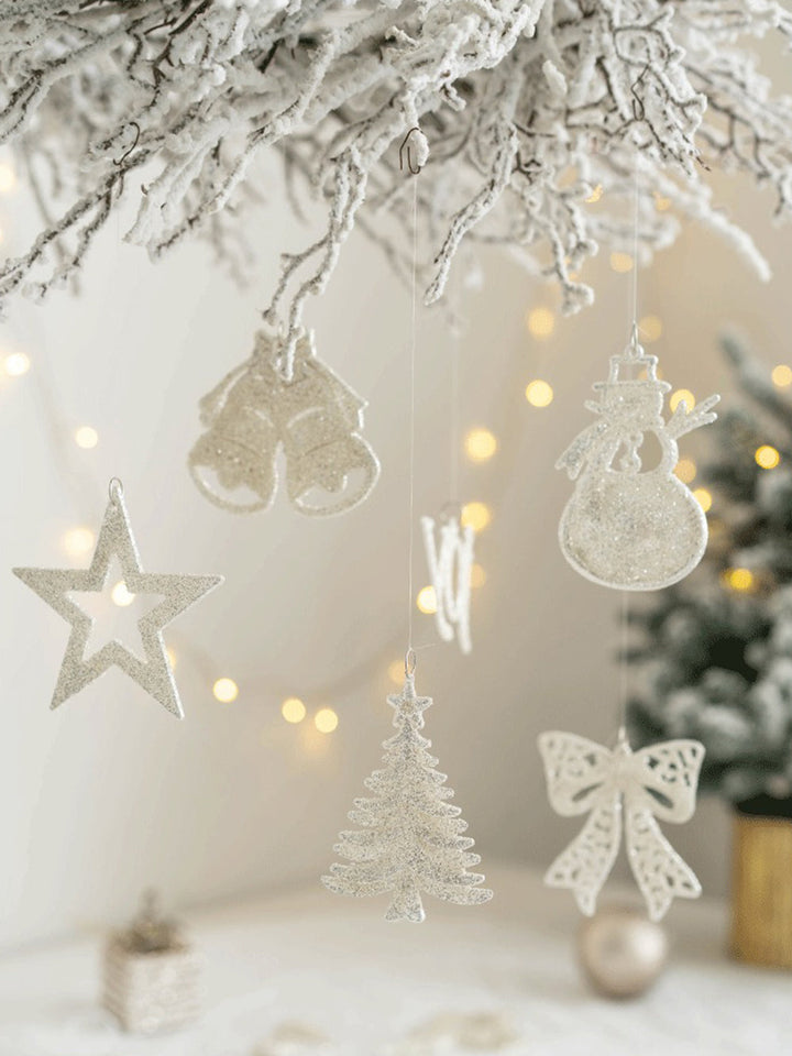 Ciondoli glitterati natalizi Decorazione per albero di Natale