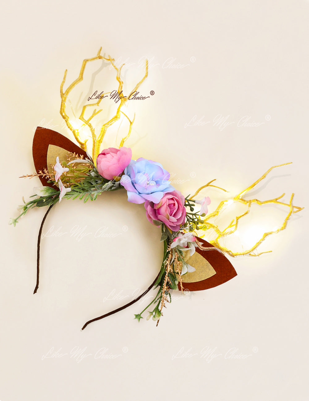 Flower beauty and the beast Christams Reindeer Headband | LikeMyChoice®