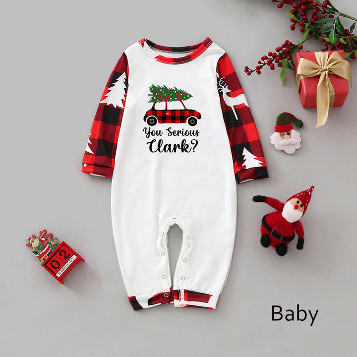 Christmas Tree and Truck Print Family Matching Pajamas Sets