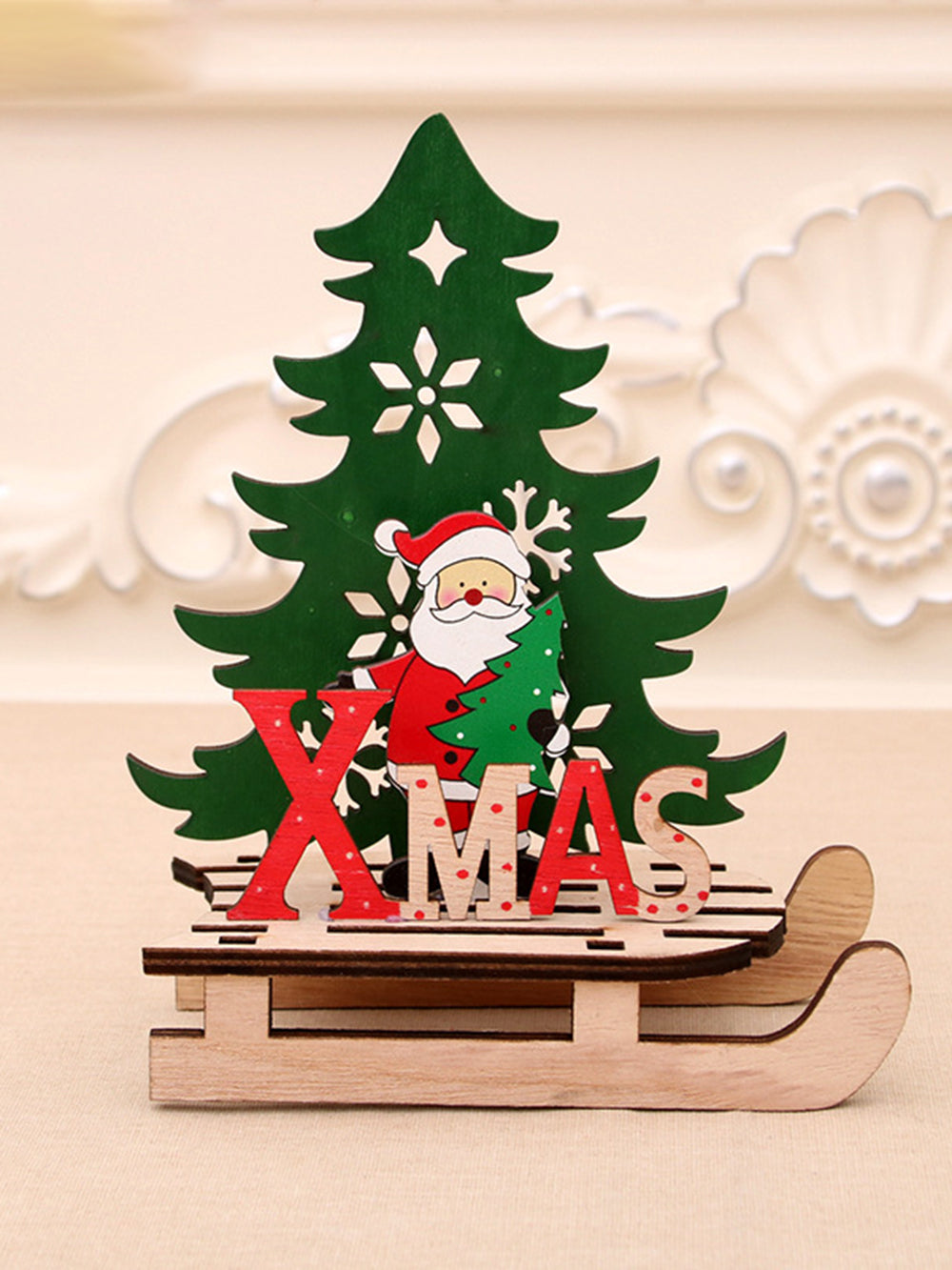 Vánoční stromeček sáně DIY dílky puzzle