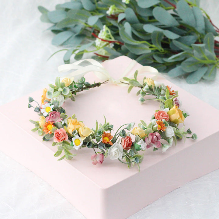 Colored Rose Flower Crown