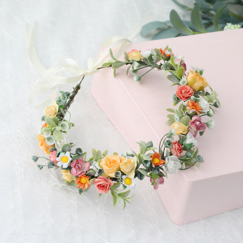 Colored Rose Flower Crown