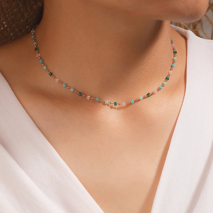 Collier Chaîne Perle Turquoise