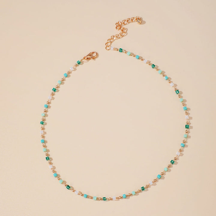 Tyrkysový řetízkový náhrdelník