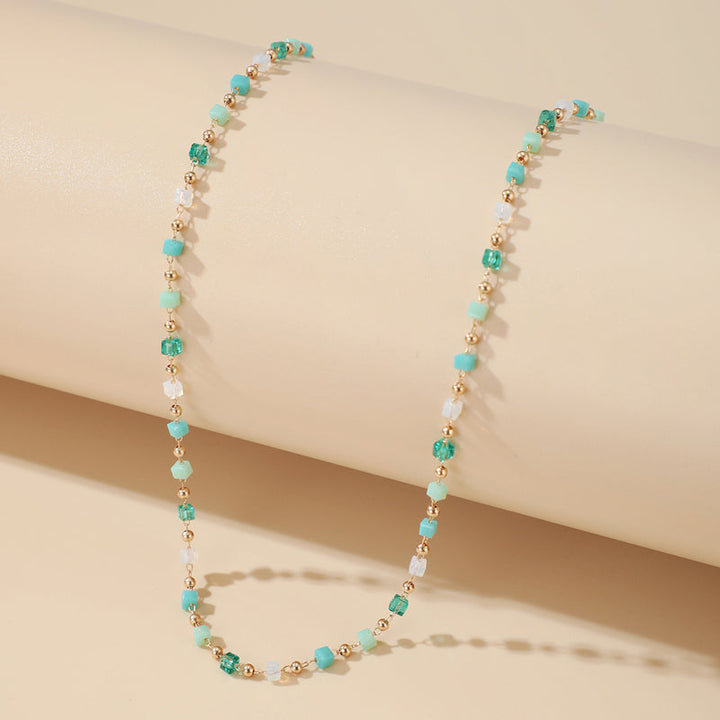 Turquoise Bead Chain Necklace