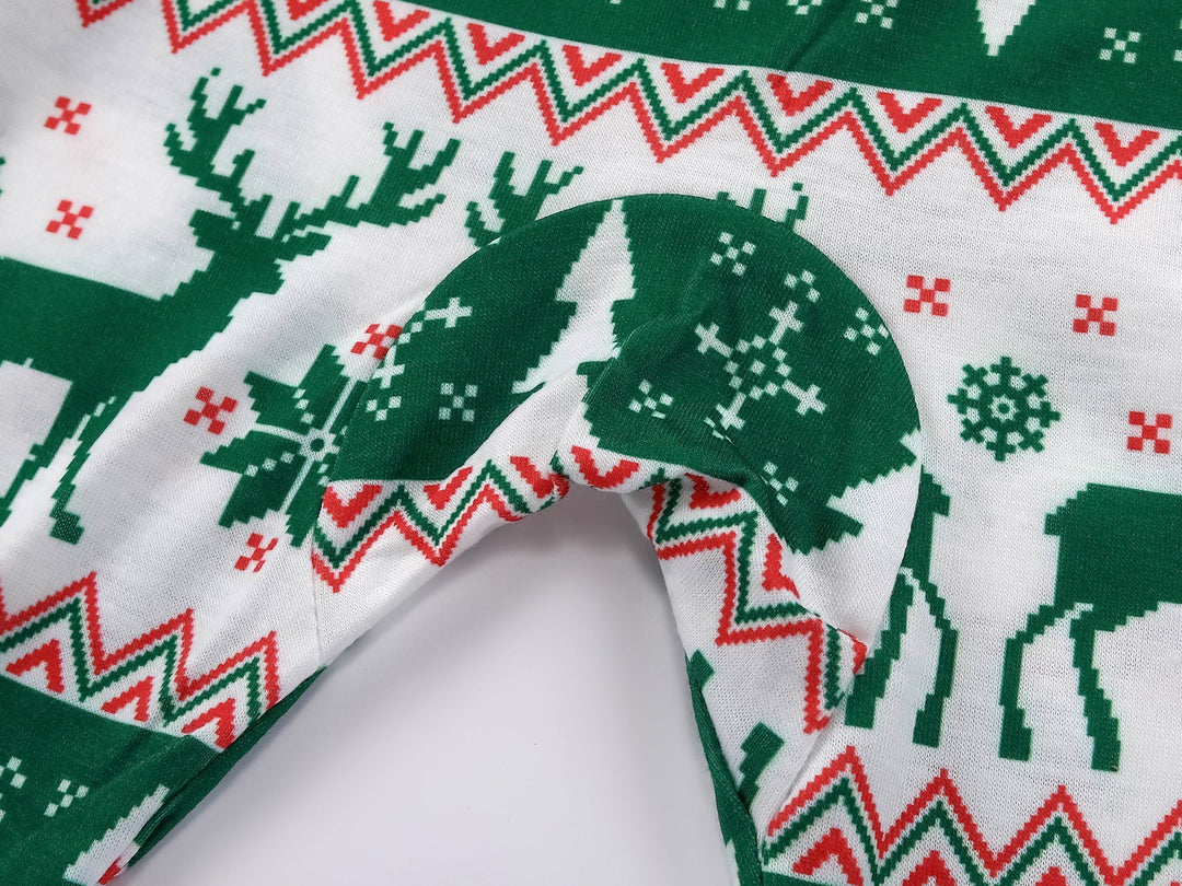 Πράσινη Χριστουγεννιάτικη Elk Fmalily ασορτί σετ πιτζάμες