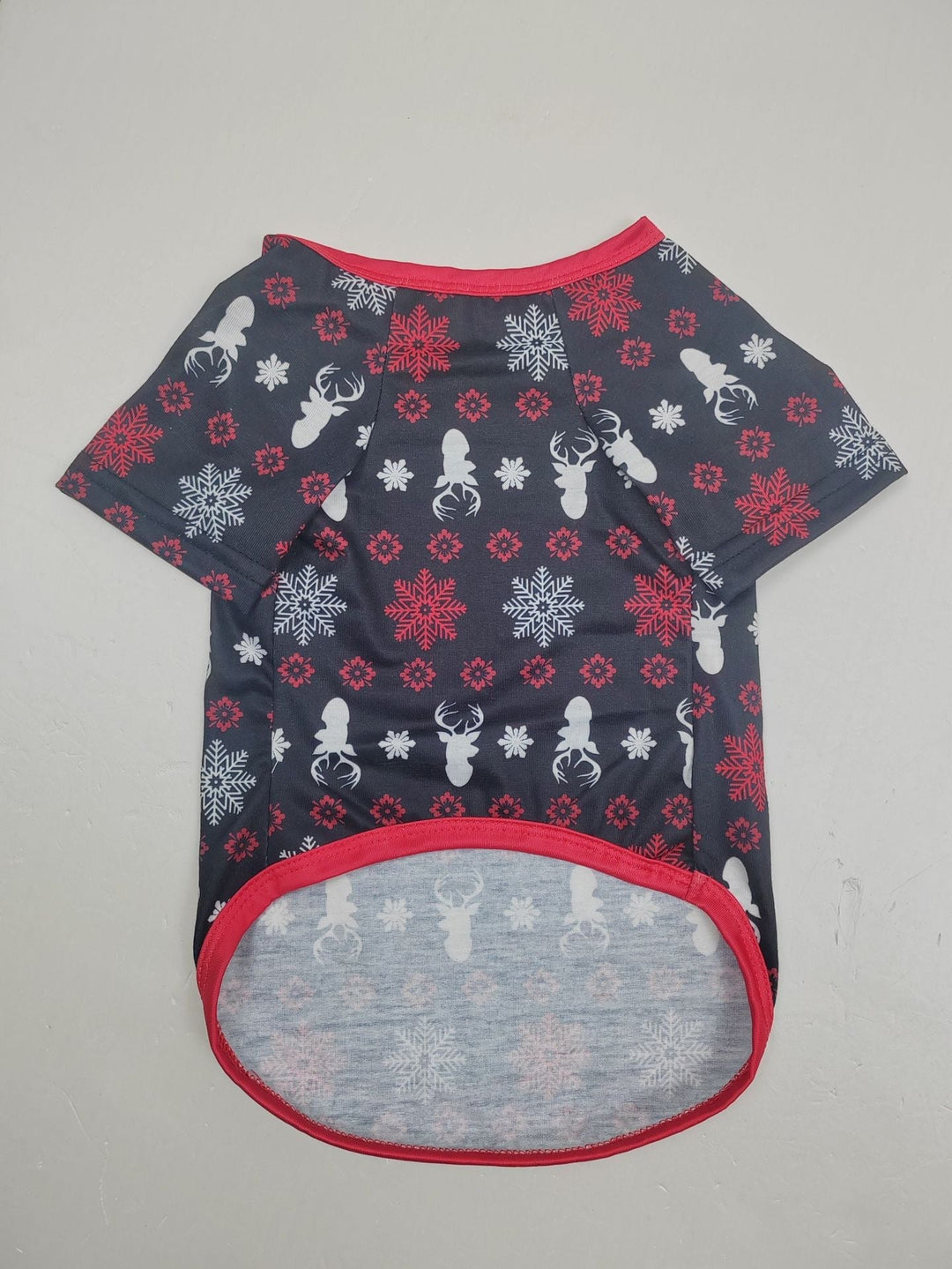 レッド クリスマス スノー ディア Fmalily マッチング パジャマ セット (ペットの犬服付き)