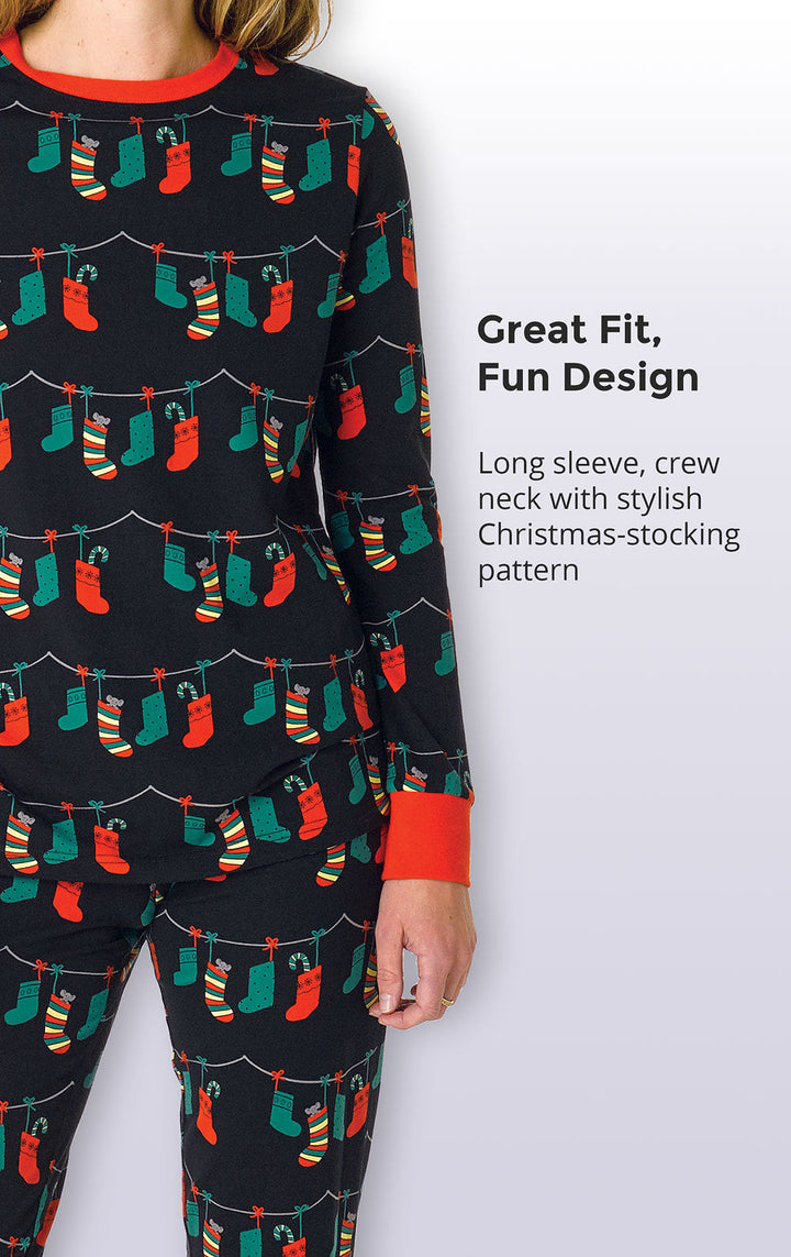 Schwaarz Chrëschtdag Glühbir Fmalily Matching Pyjamas Sets (mat Hausdéieren Hondskleeder)