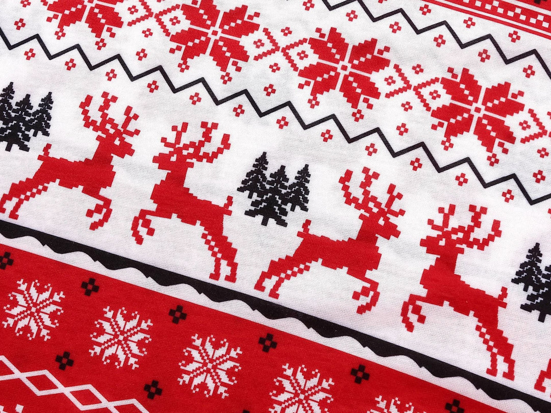Red Chrëschtdag Elk Print Fmalily Matching Pyjamas