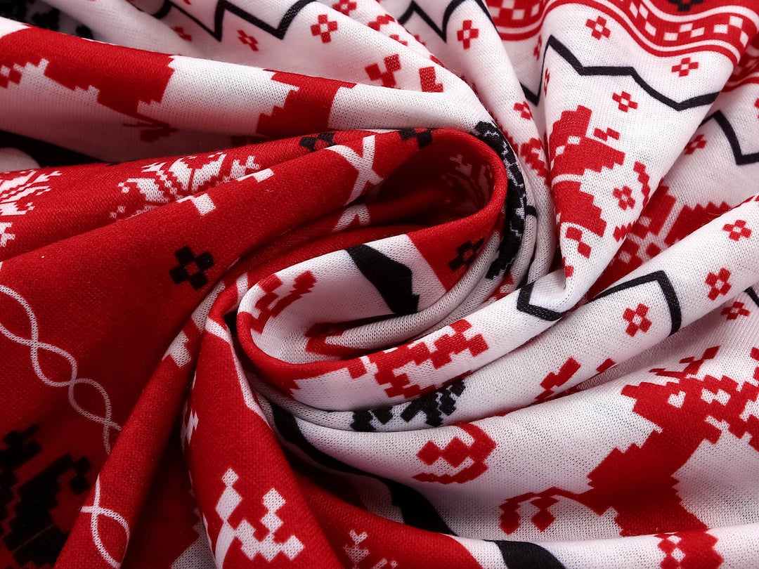 Red Christmas elk print Fmalily Matching Pajamas