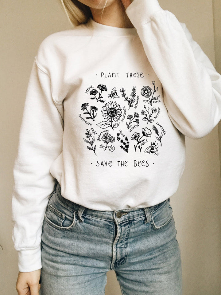 Plant disse Save The Bees Sweatshirt