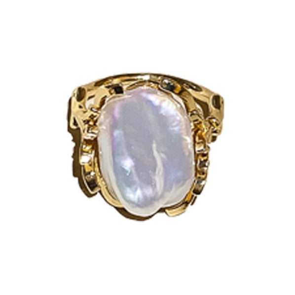 Barokní perla otevřený prsten