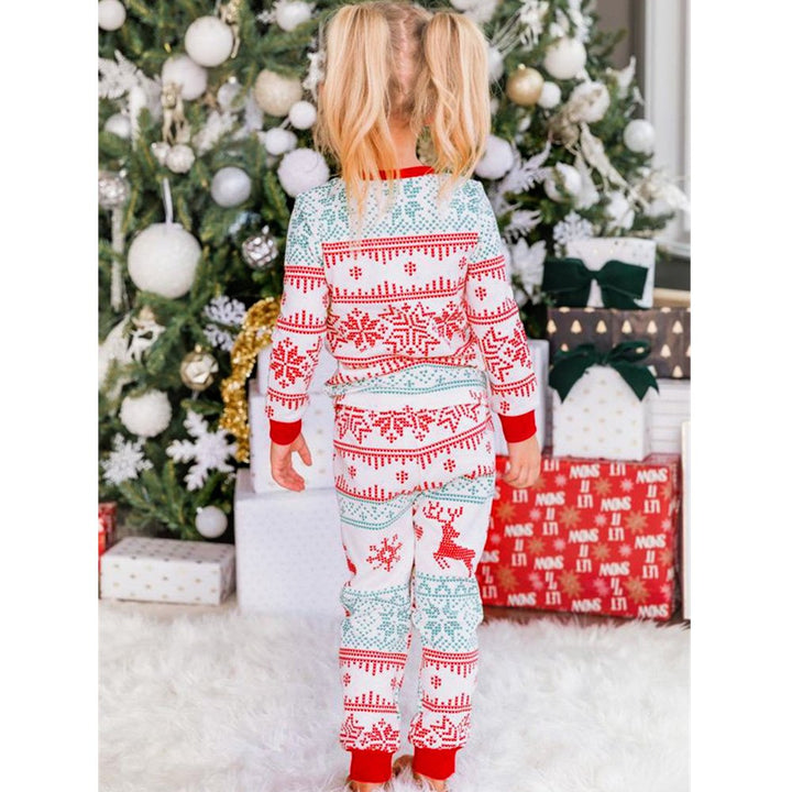 Vánoční jelen Snowflake Family Matching Pyžama Set