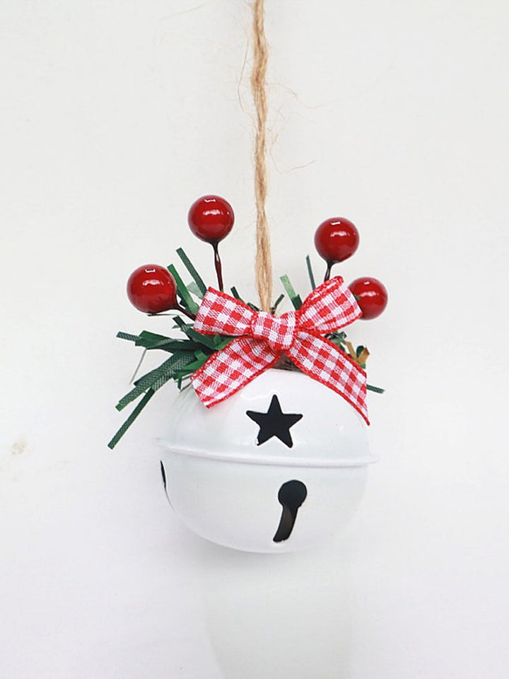 Christmas Tree Berry Five-Star Snowflake Bell Pendant