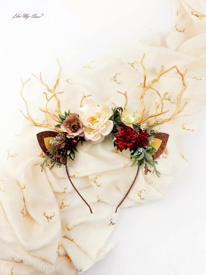 Świąteczna opaska z reniferem Faun Deer Antler | Lubię Mój Wybór