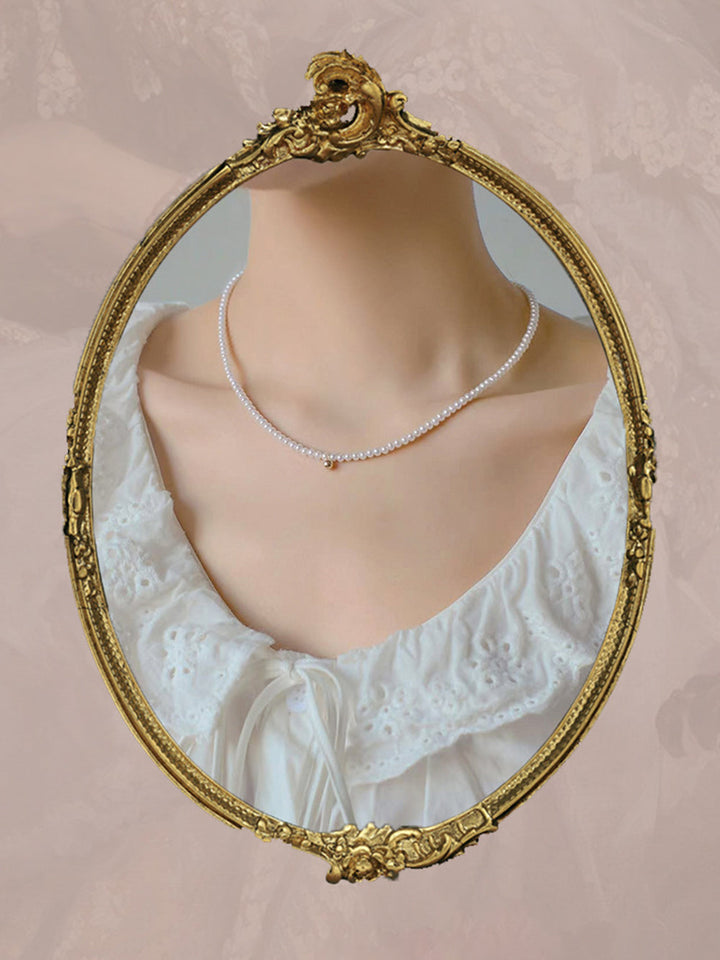 Naszyjnik z okrągłych pereł w stylu vintage