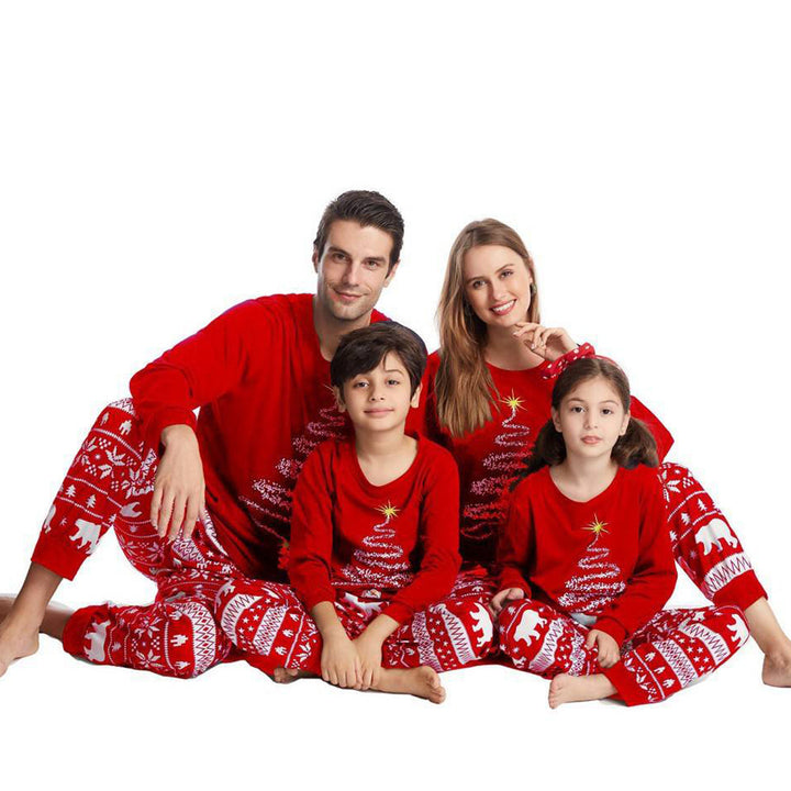 Set de pijamale de familie pentru brad de Crăciun
