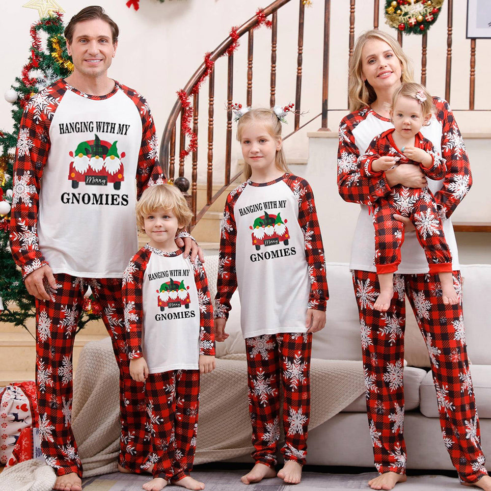 مجموعة بيجامات عائلية متطابقة لعيد الميلاد المجيد وشجرة سانتا