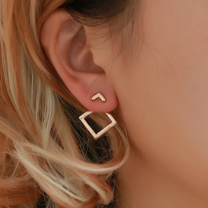 Trendy søde nikkelfri firkantede øreringe